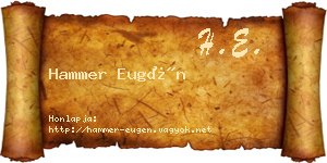 Hammer Eugén névjegykártya